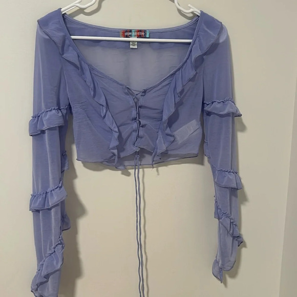 Urban Outfitters Tops - Lavender Ruffled Long Sleeve Top